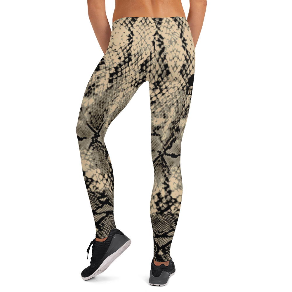 ROYAL. WEAR | QUEEN ISIS COBRA SNAKE PRINT LEGGINGS. TAN