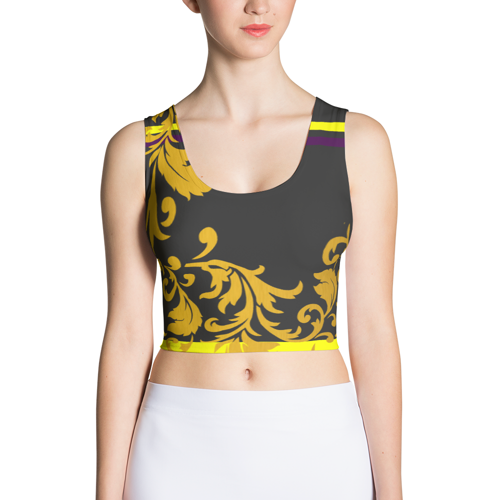 ROYAL. Heiress Off Black Spandex Crop Top