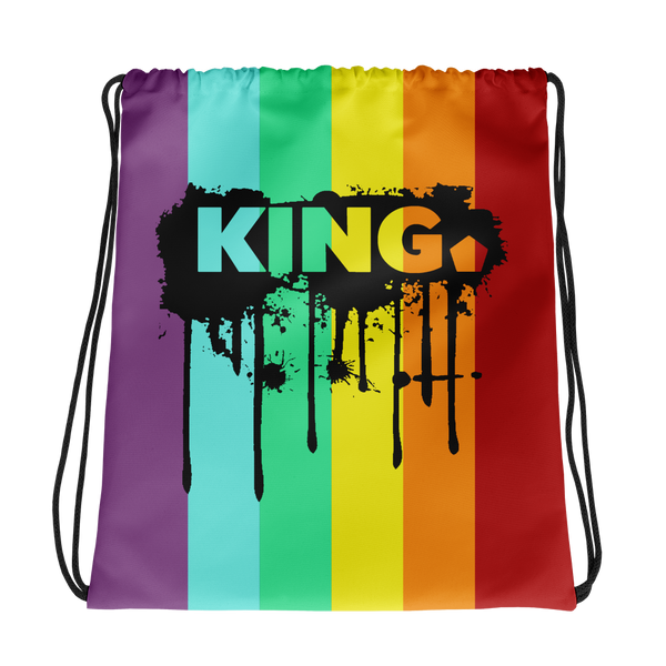PRIDE 2018 King Drip & Splatter Drawstring Bag