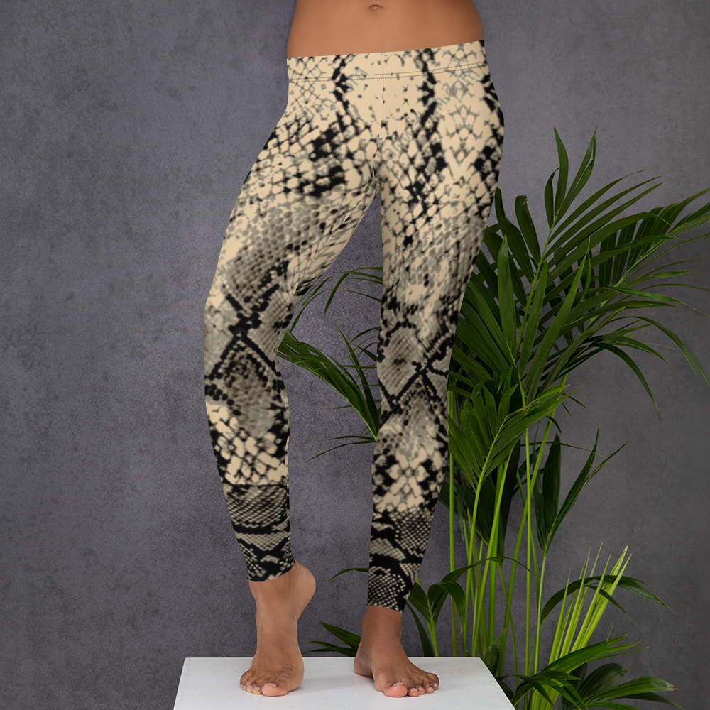 ROYAL. WEAR | QUEEN ISIS COBRA SNAKE PRINT LEGGINGS. TAN