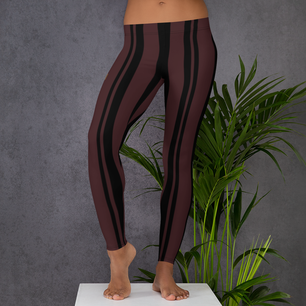 ROYAL. WEAR | ZEBRA CHROMA STRIPES LEGGINGS Maroon