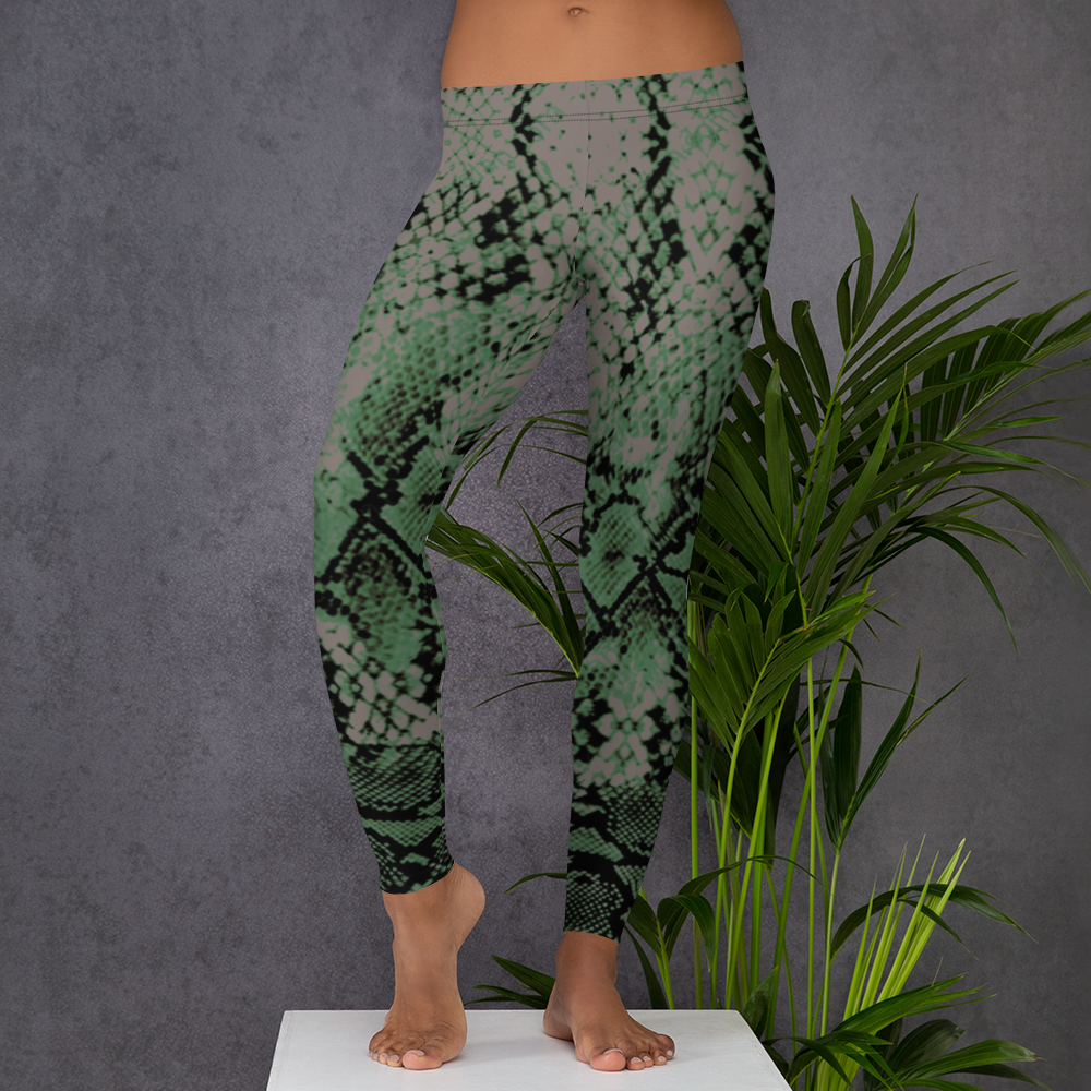 ROYAL. WEAR | QUEEN ISIS COBRA SNAKE PRINT LEGGINGS. GREEN