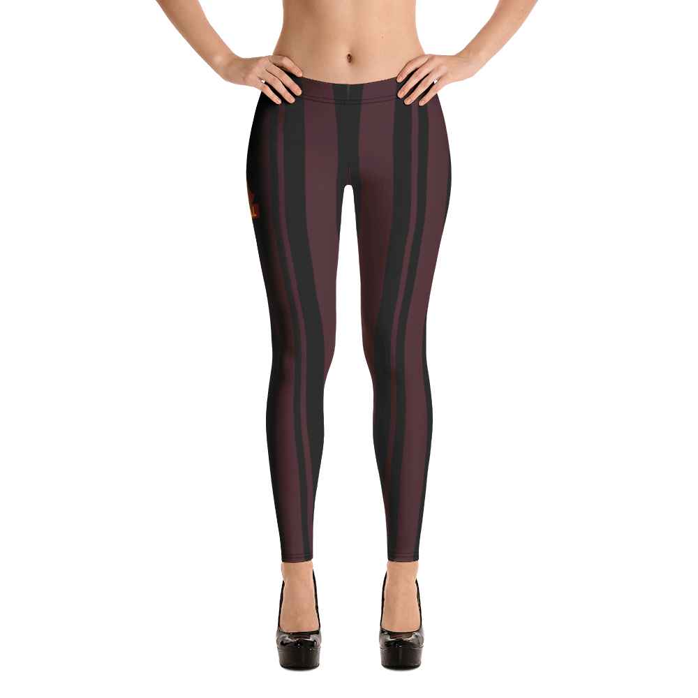 ROYAL. WEAR | ZEBRA CHROMA STRIPES LEGGINGS Maroon