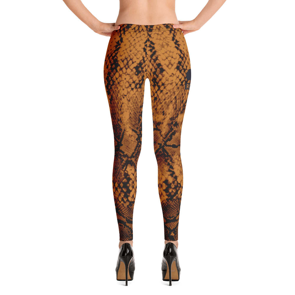 ROYAL. WEAR | QUEEN ISIS COBRA SNAKE PRINT LEGGINGS. BROWN