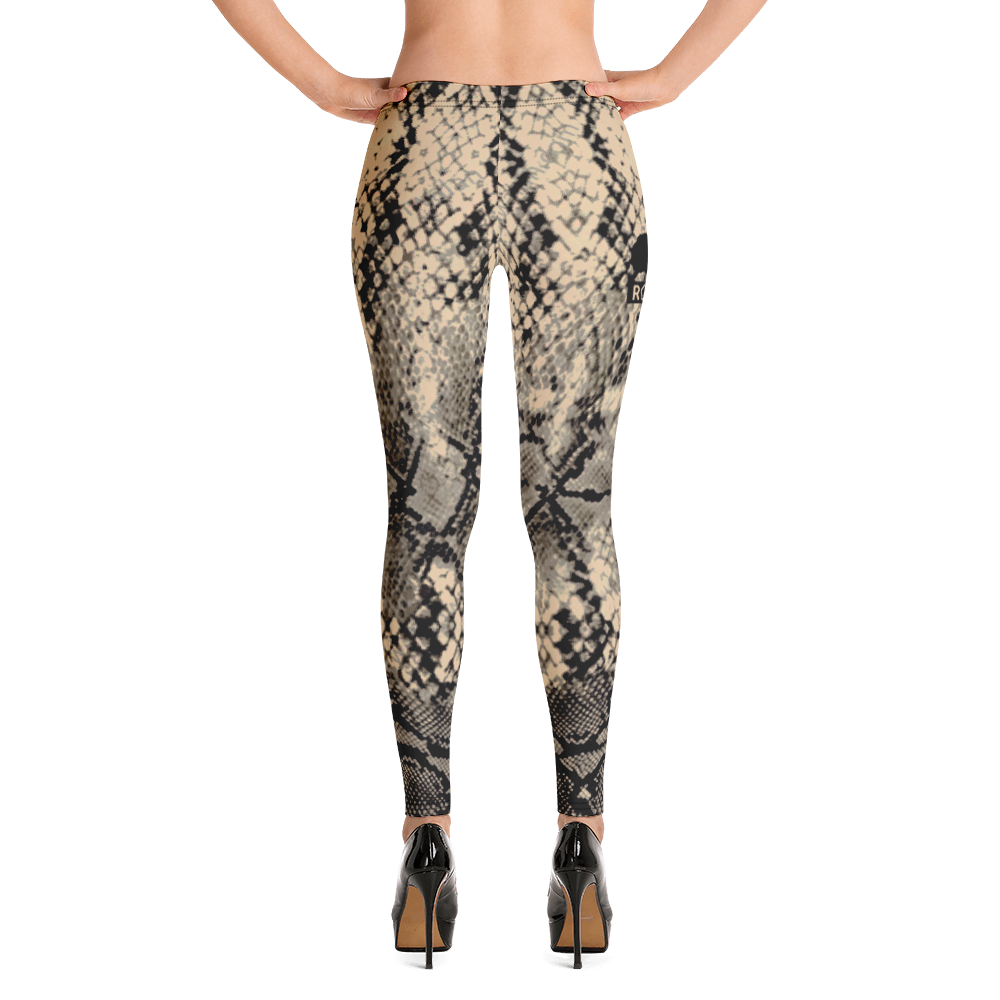 ROYAL. WEAR | QUEEN ISIS COBRA SNAKE PRINT LEGGINGS. TAN