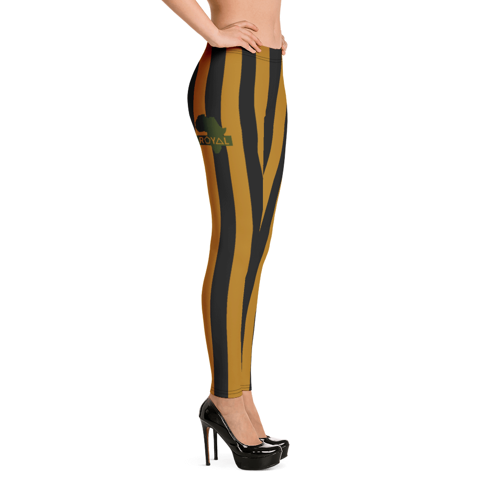 ROYAL. WEAR | ZEBRA CHROMA STRIPES LEGGINGS Honey Gold