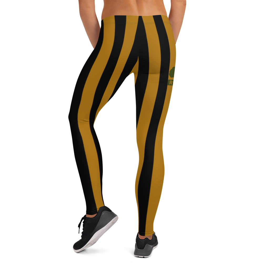 ROYAL. WEAR | ZEBRA CHROMA STRIPES LEGGINGS Honey Gold