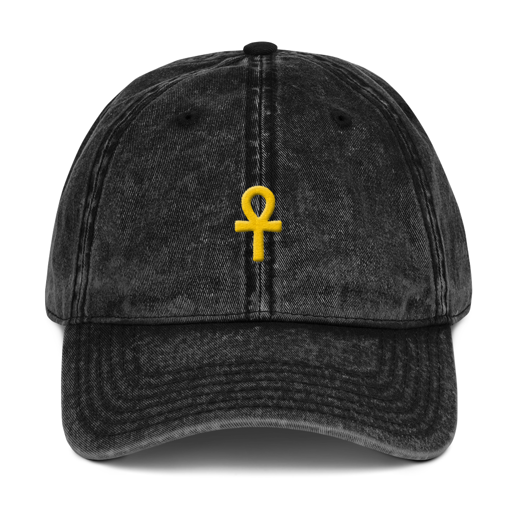 .ROYAL. ankh cap VINTAGE BLACK