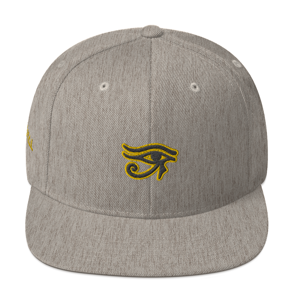 ROYAL. | Urban Resort | Nu Afrique Eye of Ra Crxwn Snapback Heather Grey Honeycomb 3 VARIETIES