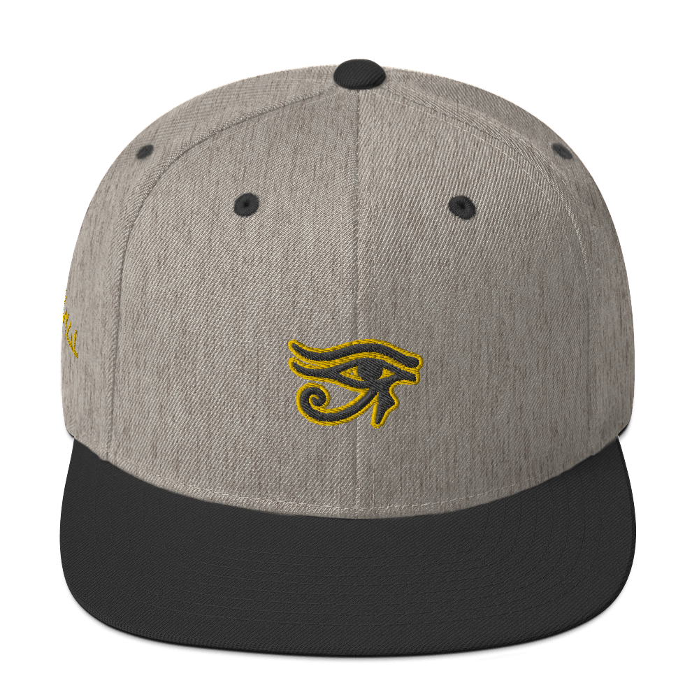 ROYAL. | Urban Resort | Nu Afrique Eye of Ra Crxwn Snapback Heather Grey Honeycomb 3 VARIETIES