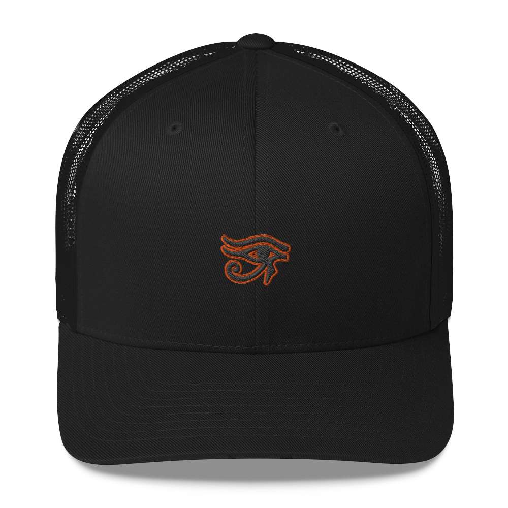 ROYAL. | Urban Resort | Conscious Culture Eye of Ra Crxwn Retro Trucker Cap ORANGE 5 VARIETIES