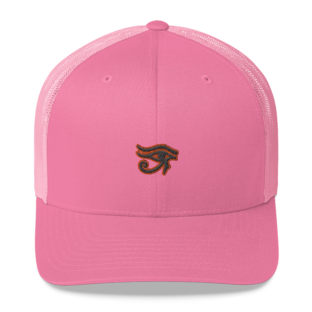 ROYAL. | Urban Resort | Conscious Culture Eye of Ra Crxwn Retro Trucker Cap ORANGE 5 VARIETIES