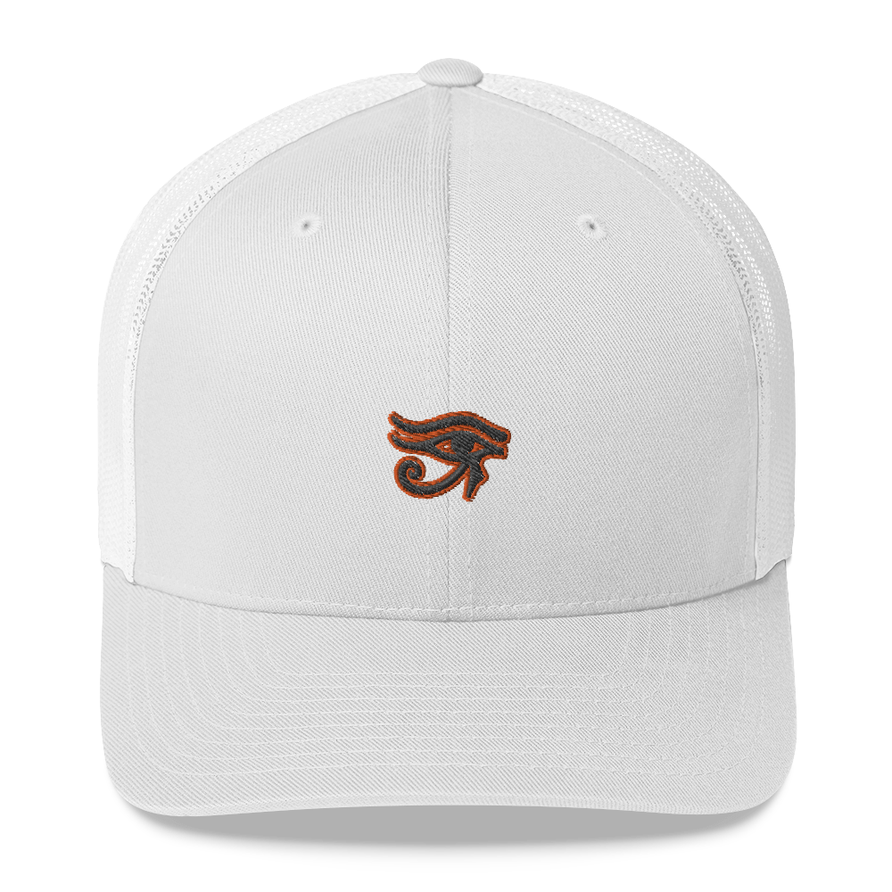ROYAL. | Urban Resort | Conscious Culture Eye of Ra Crxwn Retro Trucker Cap ORANGE 5 VARIETIES