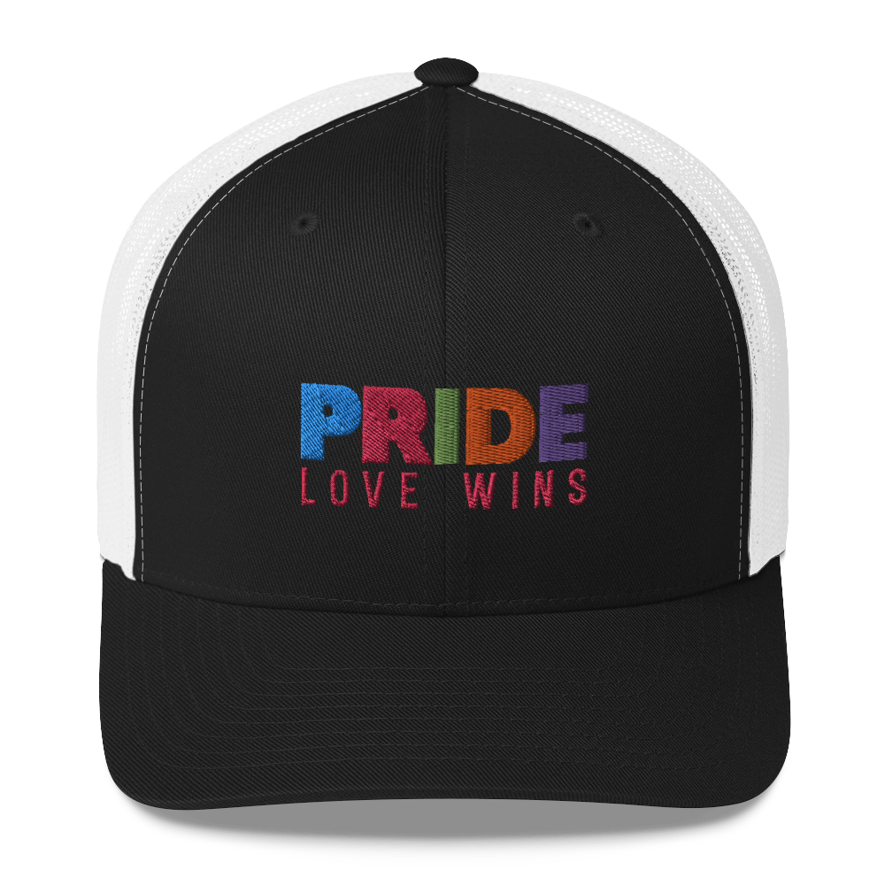 FEMME Univ | LGBTQIA Plus PRIDE Love Wins Trucker Cap Retro 2-Tone 6 Varieties