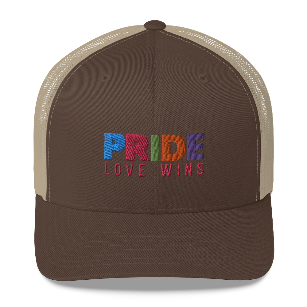 FEMME Univ | LGBTQIA Plus PRIDE Love Wins Trucker Cap Retro 2-Tone 6 Varieties