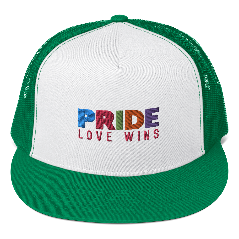 FEMME Univ | LGBTQIA Plus PRIDE Love Wins Trucker Cap Retro 2-Tone 5 Varieties