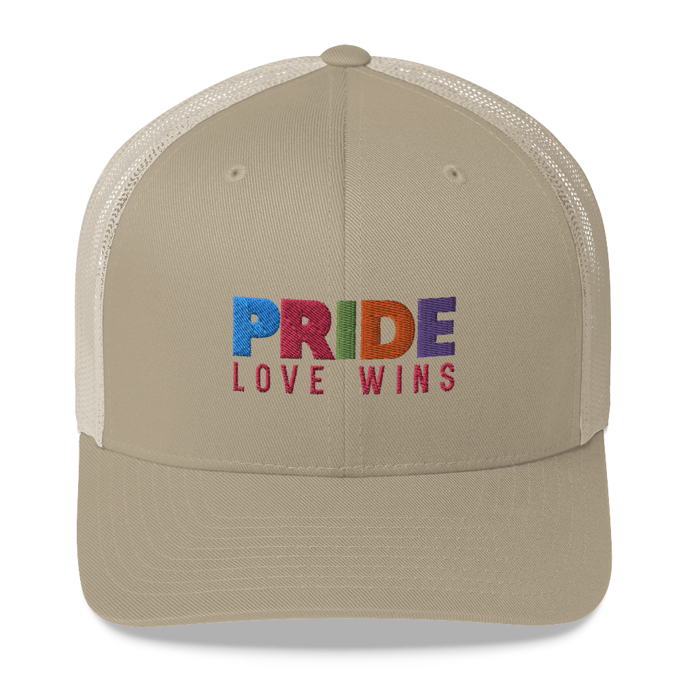 FEMME Univ | LGBTQIA Plus PRIDE Love Wins Trucker Cap Retro 2-Tone 6 Varieties