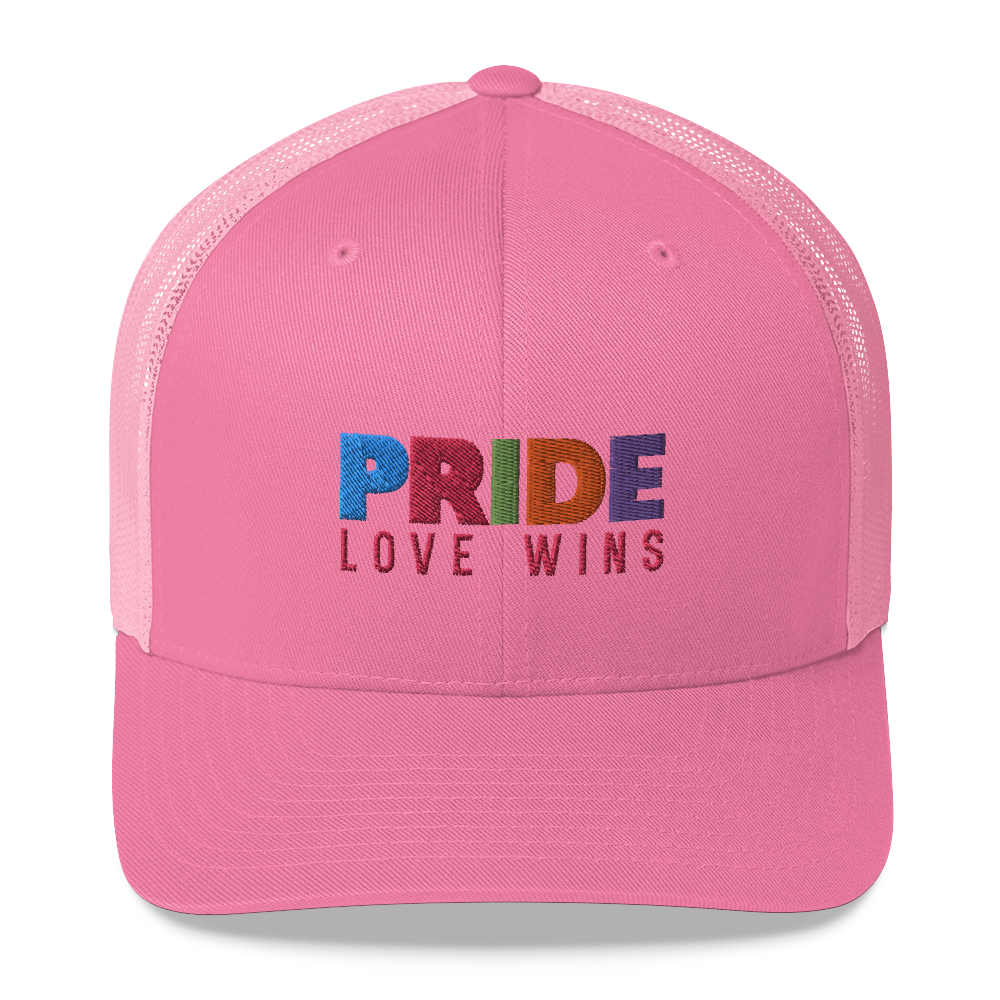 FEMME Univ | LGBTQIA Plus PRIDE Love Wins Trucker Cap Retro 2-Tone 6 Varieties