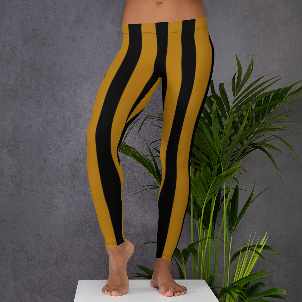 ROYAL. WEAR | ZEBRA CHROMA STRIPES LEGGINGS Honey Gold