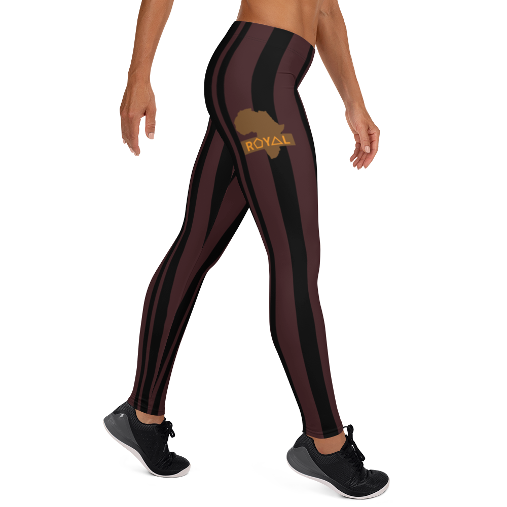 ROYAL. WEAR | ZEBRA CHROMA STRIPES LEGGINGS Maroon