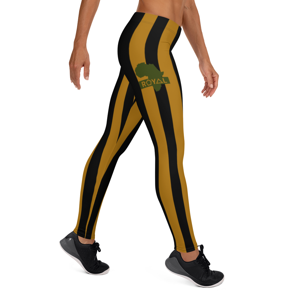 ROYAL. WEAR | ZEBRA CHROMA STRIPES LEGGINGS Honey Gold