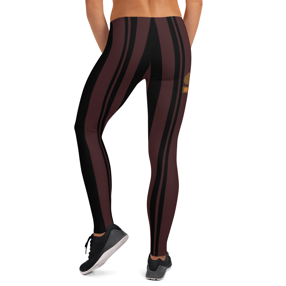 ROYAL. WEAR | ZEBRA CHROMA STRIPES LEGGINGS Maroon