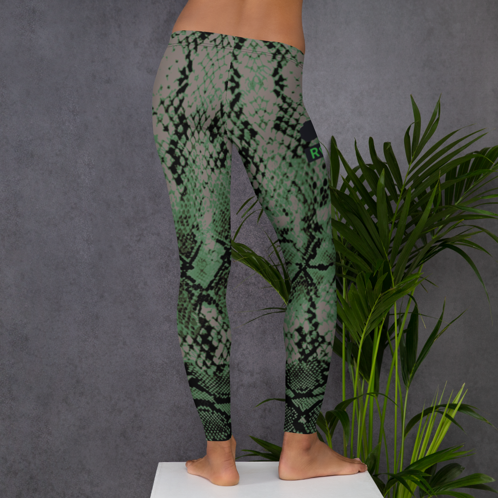 ROYAL. WEAR | QUEEN ISIS COBRA SNAKE PRINT LEGGINGS. GREEN