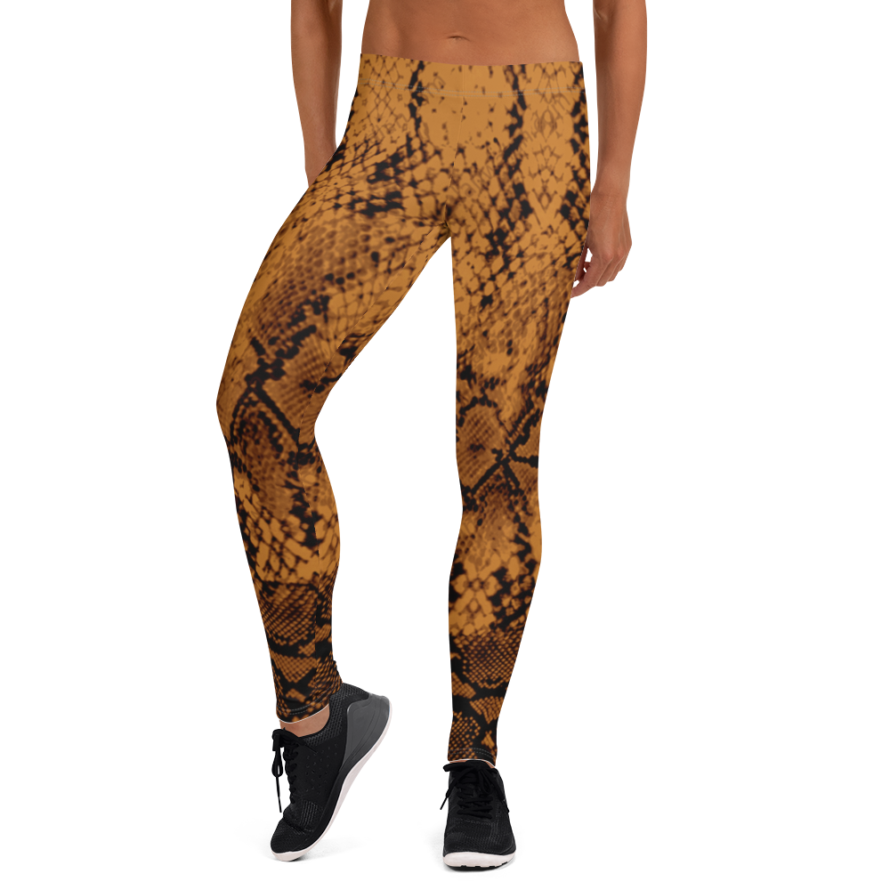 ROYAL. WEAR | QUEEN ISIS COBRA SNAKE PRINT LEGGINGS. BROWN