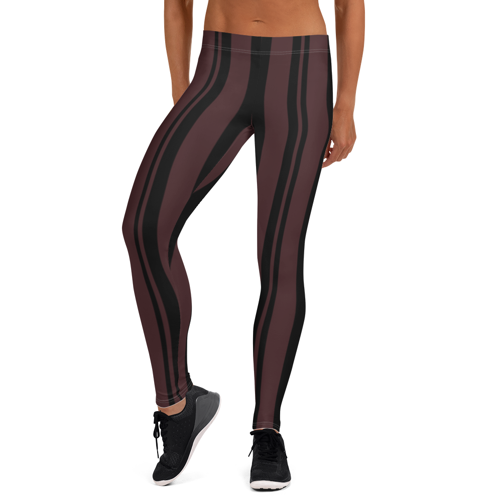 ROYAL. WEAR | ZEBRA CHROMA STRIPES LEGGINGS Maroon