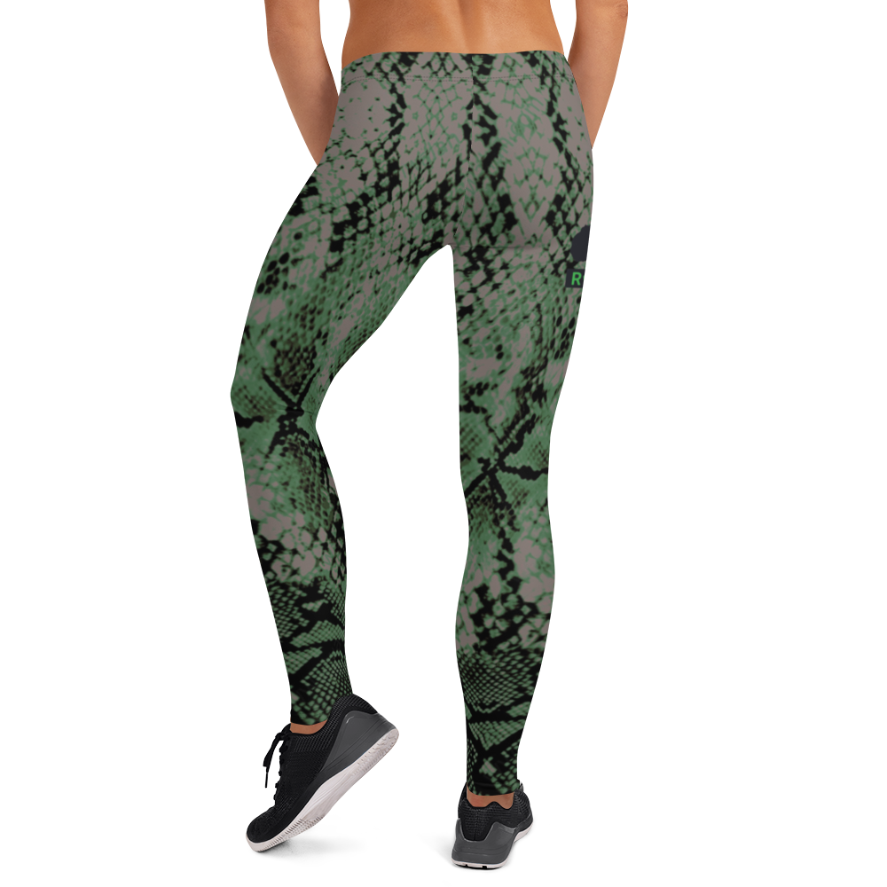 ROYAL. WEAR | QUEEN ISIS COBRA SNAKE PRINT LEGGINGS. GREEN