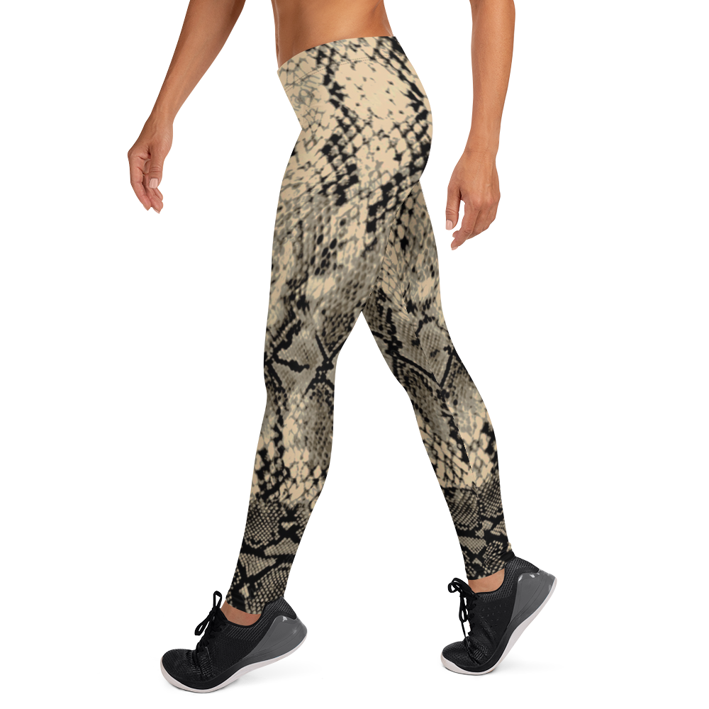 ROYAL. WEAR | QUEEN ISIS COBRA SNAKE PRINT LEGGINGS. TAN