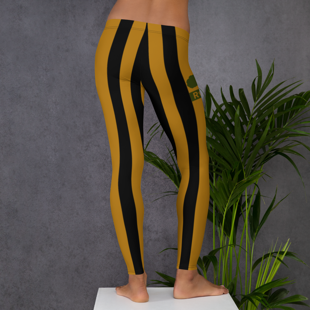 ROYAL. WEAR | ZEBRA CHROMA STRIPES LEGGINGS Honey Gold