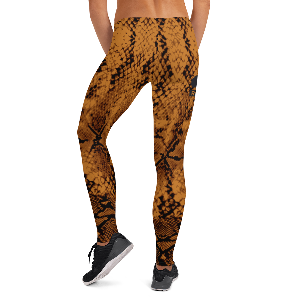 ROYAL. WEAR | QUEEN ISIS COBRA SNAKE PRINT LEGGINGS. BROWN