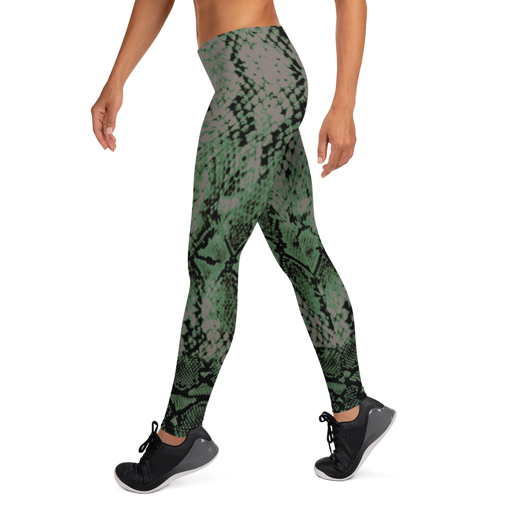 ROYAL. WEAR | QUEEN ISIS COBRA SNAKE PRINT LEGGINGS. GREEN