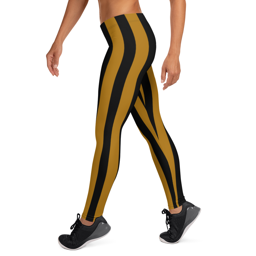 ROYAL. WEAR | ZEBRA CHROMA STRIPES LEGGINGS Honey Gold