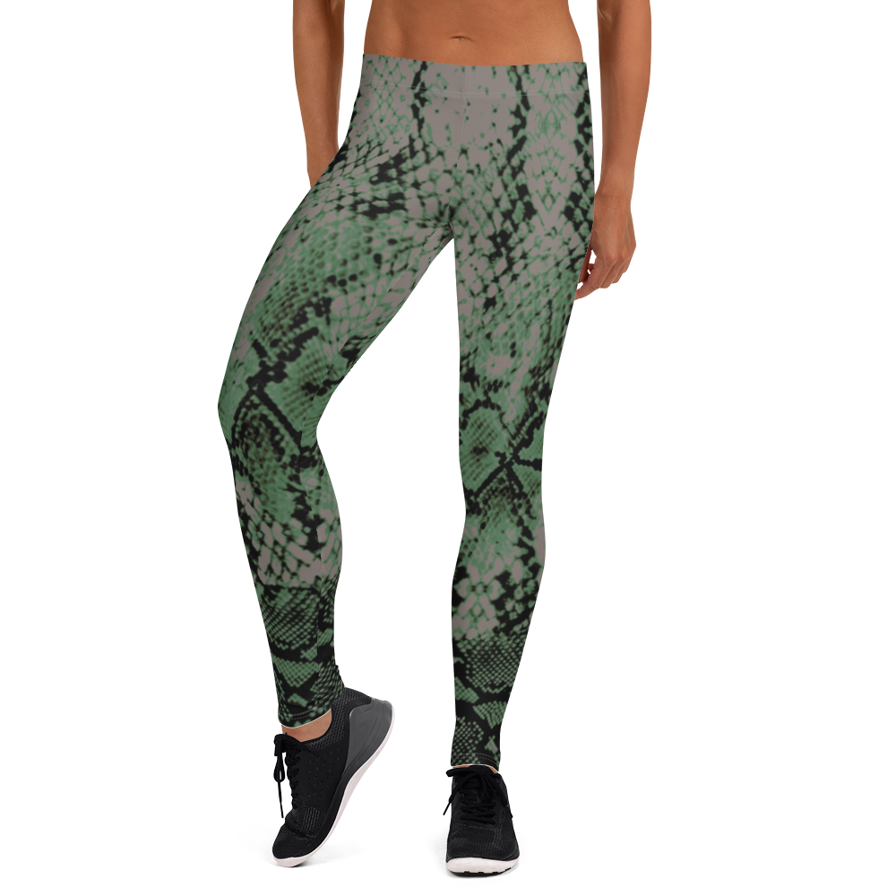 ROYAL. WEAR | QUEEN ISIS COBRA SNAKE PRINT LEGGINGS. GREEN
