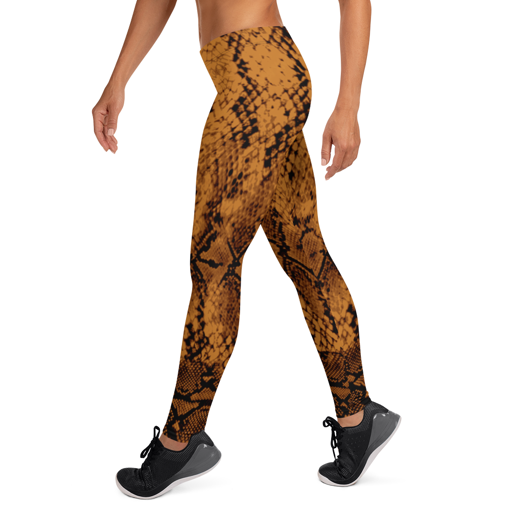 ROYAL. WEAR | QUEEN ISIS COBRA SNAKE PRINT LEGGINGS. BROWN