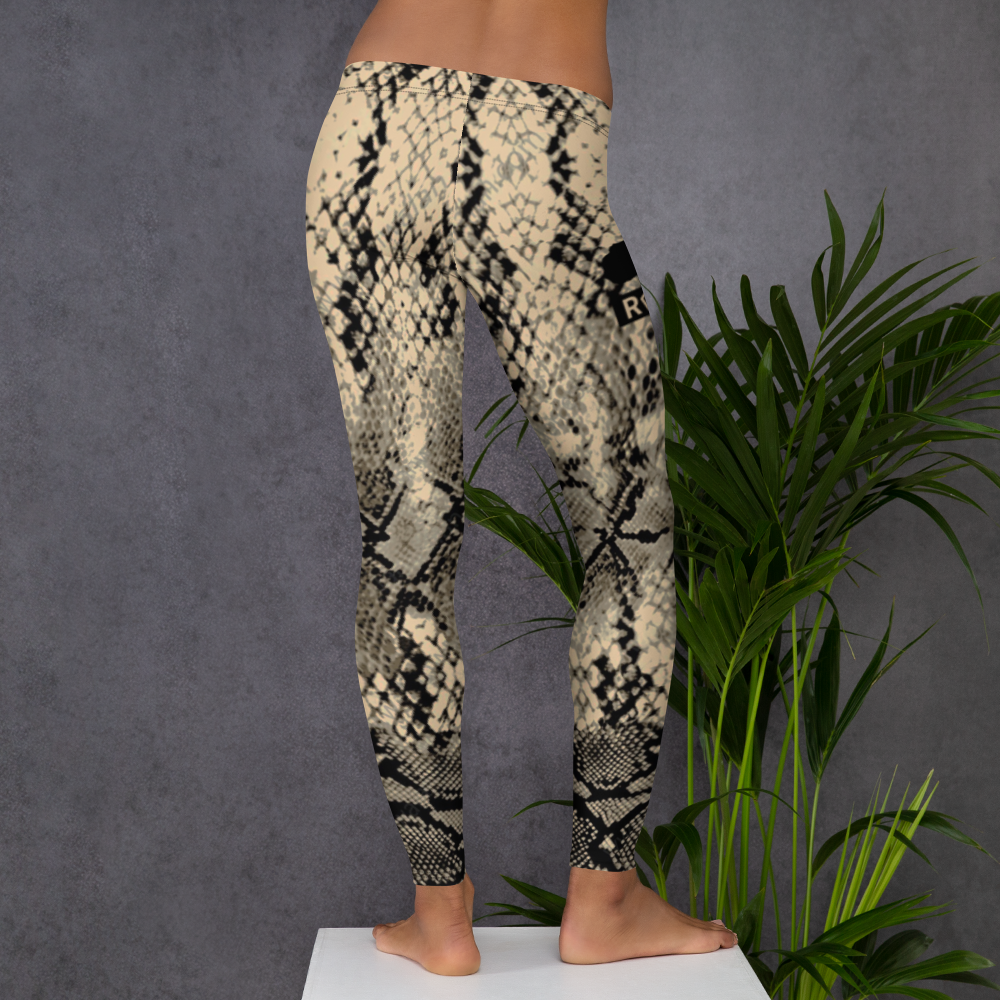 ROYAL. WEAR | QUEEN ISIS COBRA SNAKE PRINT LEGGINGS. TAN