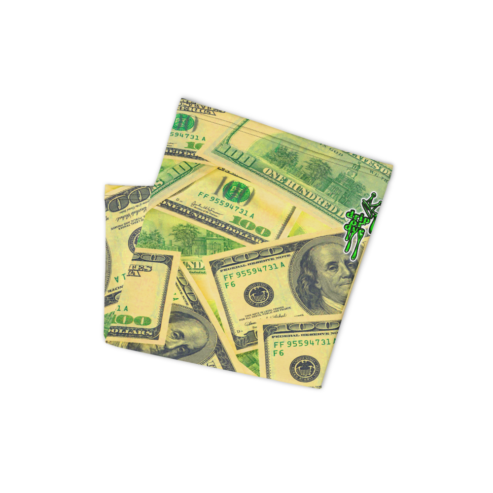 CRXWN | Drip or Dye Custom All About the Money Print 3-in-1 UNISEX Gaiter Green
