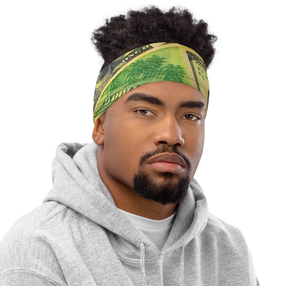 CRXWN | Drip or Dye Custom All About the Money Print 3-in-1 UNISEX Gaiter Green