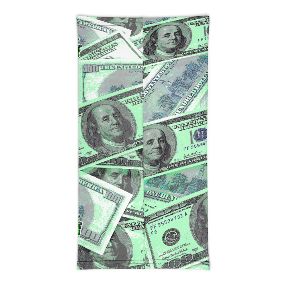 CRXWN | Drip or Dye Custom All About the Money Print 3-in-1 UNISEX Gaiter Teal