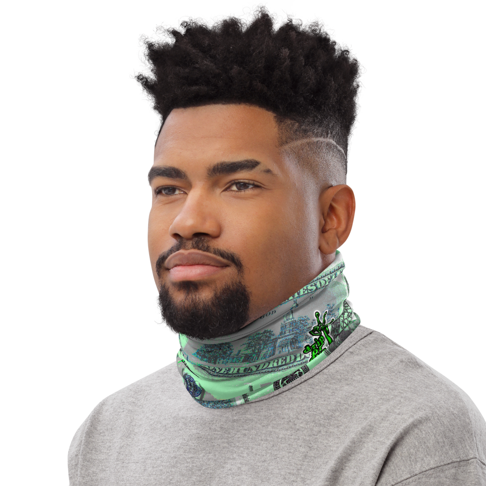 CRXWN | Drip or Dye Custom All About the Money Print 3-in-1 UNISEX Gaiter Teal