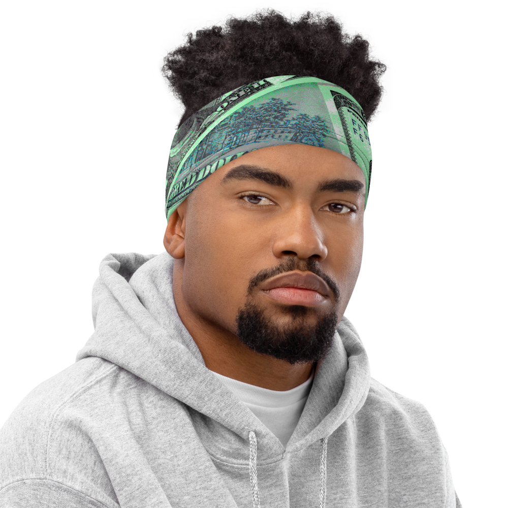 CRXWN | Drip or Dye Custom All About the Money Print 3-in-1 UNISEX Gaiter Teal