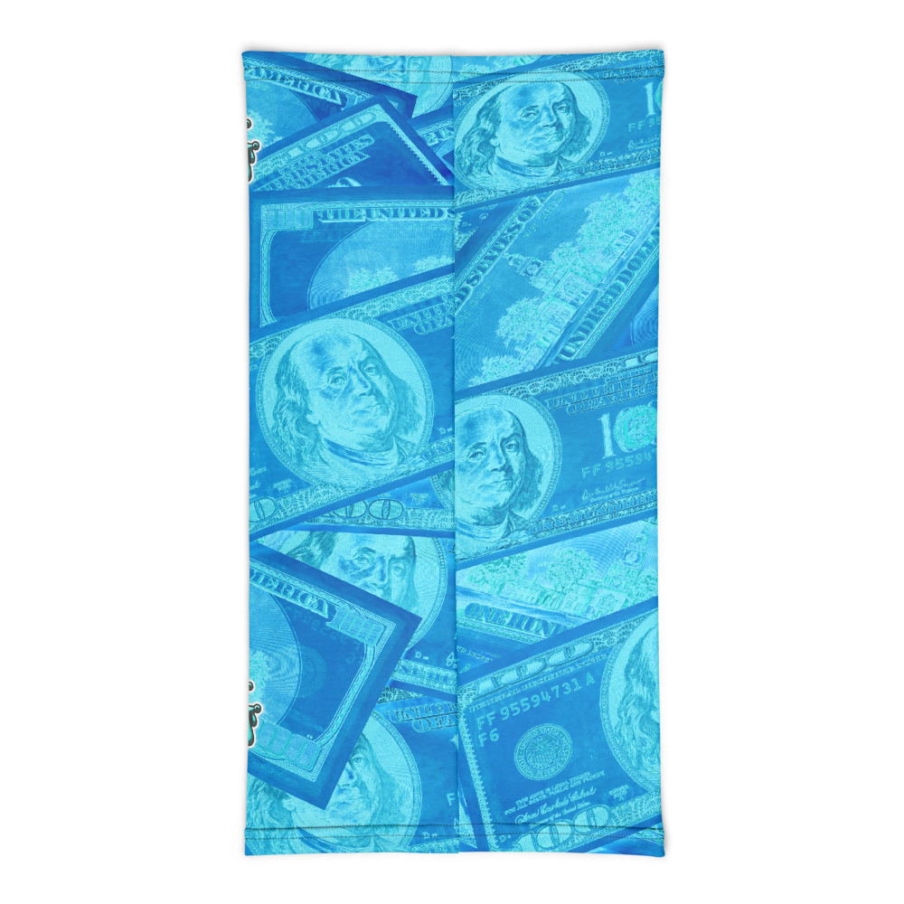 CRXWN | Drip or Dye Custom All About the Money Print 3-in-1 UNISEX Gaiter BlueFace