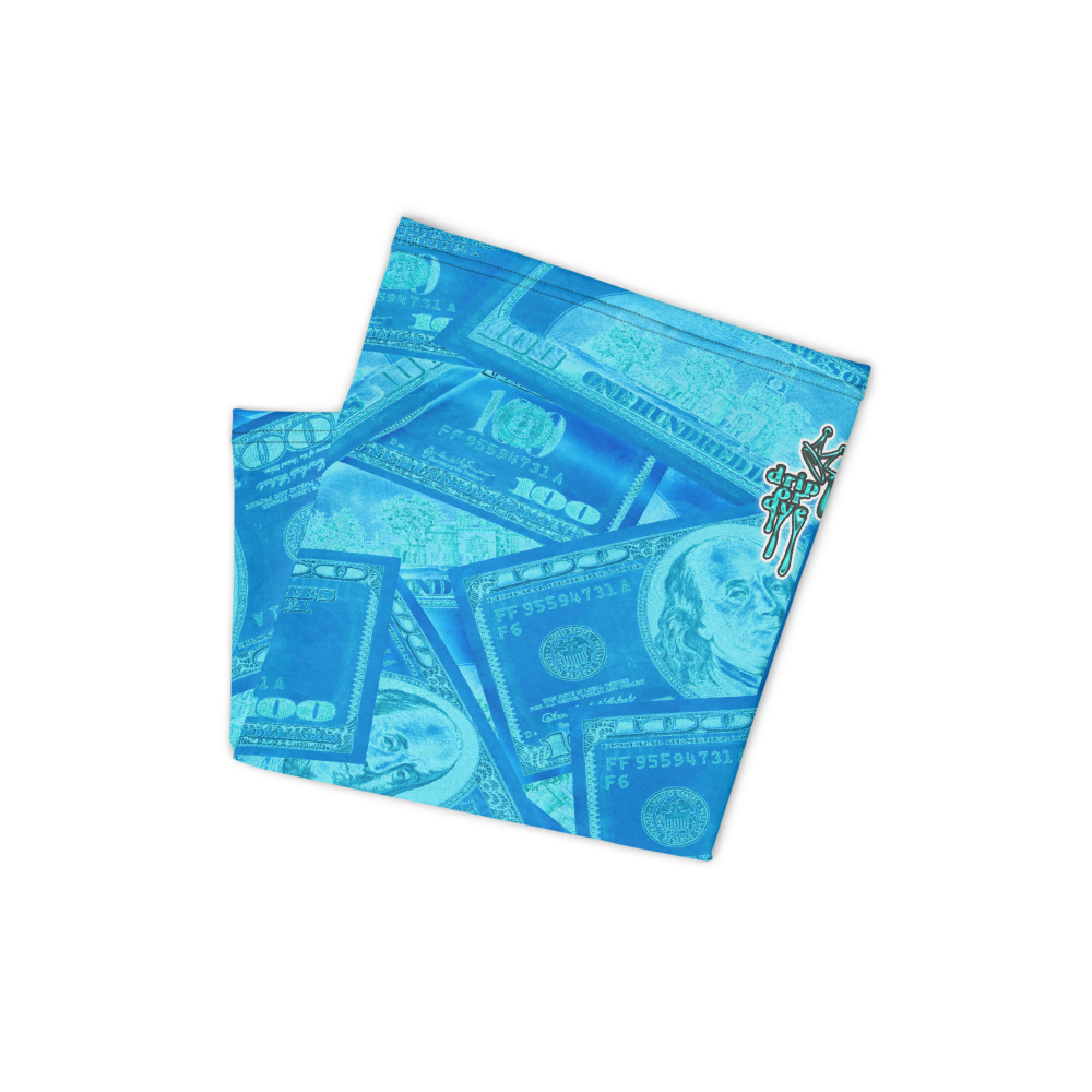 CRXWN | Drip or Dye Custom All About the Money Print 3-in-1 UNISEX Gaiter BlueFace