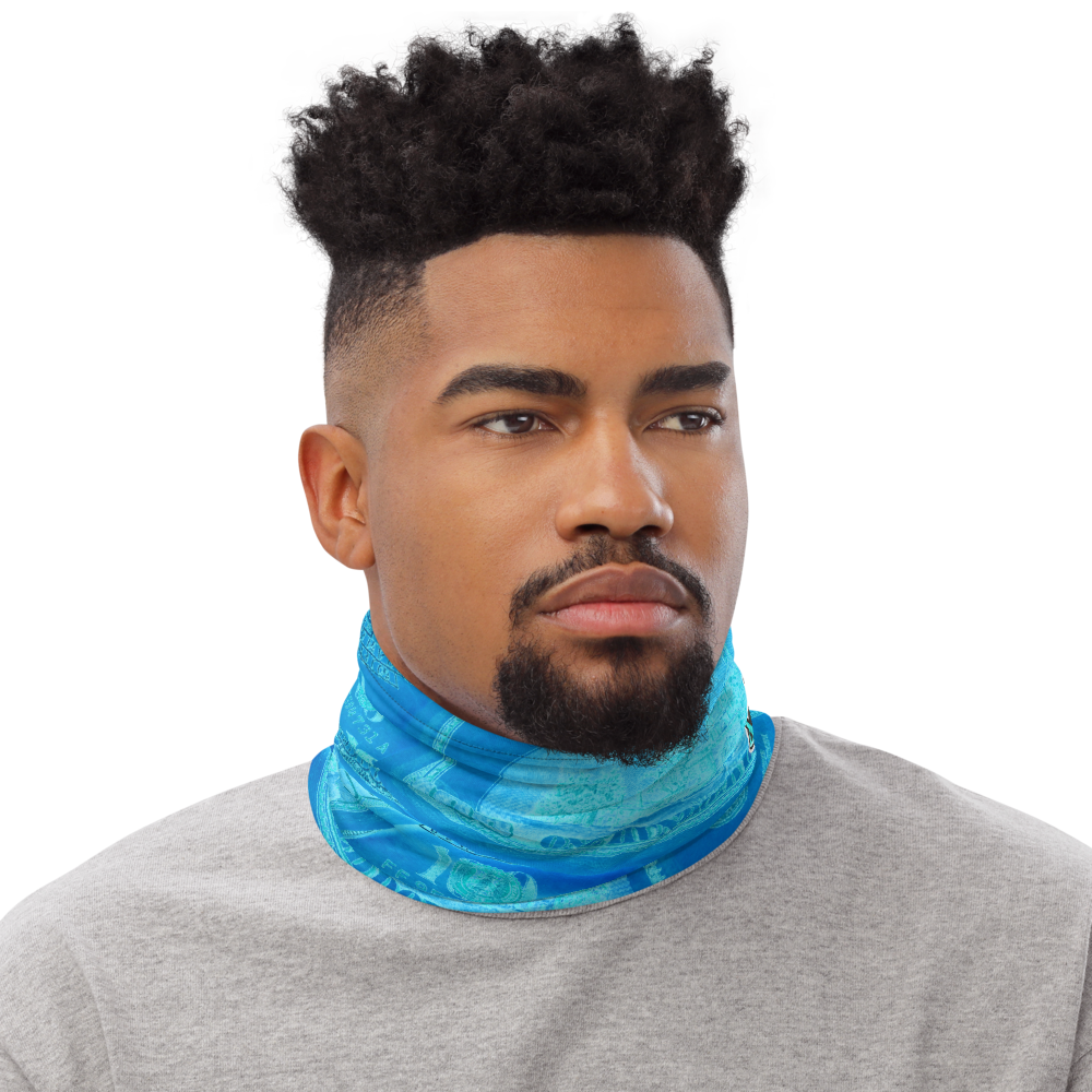 CRXWN | Drip or Dye Custom All About the Money Print 3-in-1 UNISEX Gaiter BlueFace