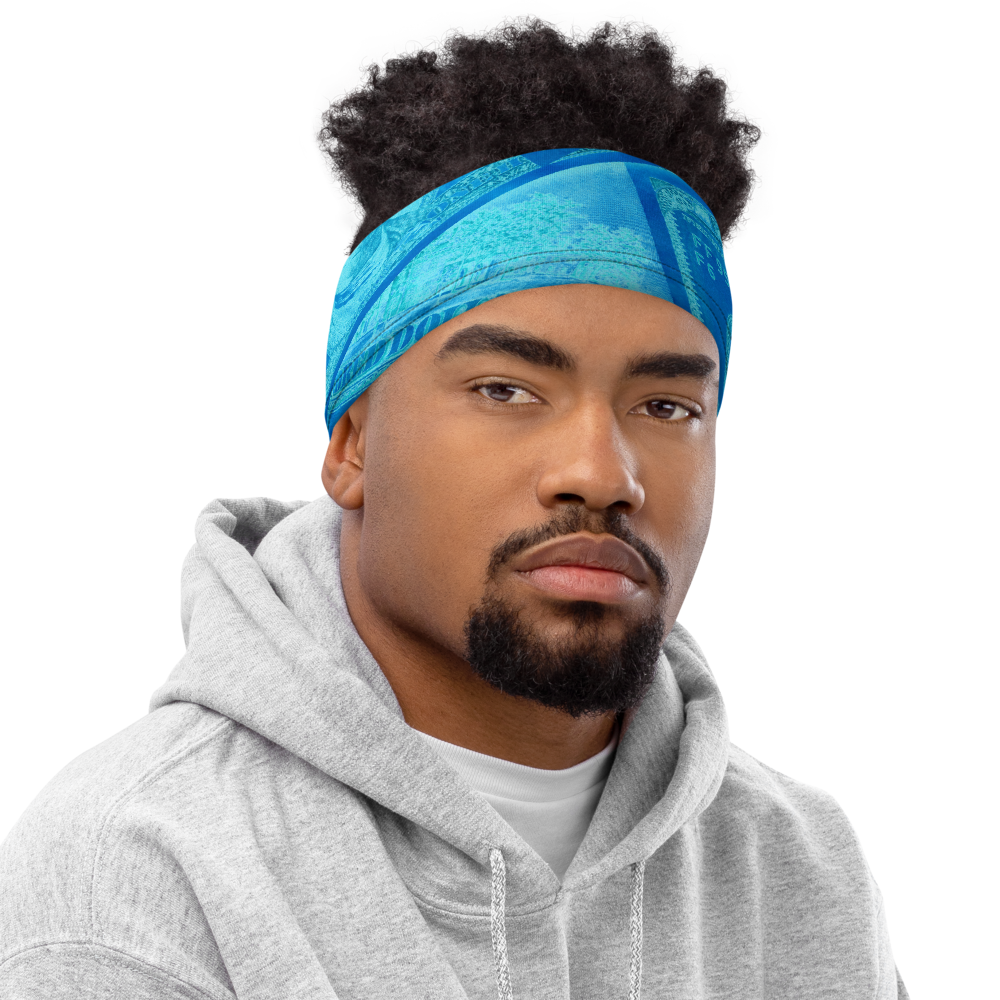 CRXWN | Drip or Dye Custom All About the Money Print 3-in-1 UNISEX Gaiter BlueFace