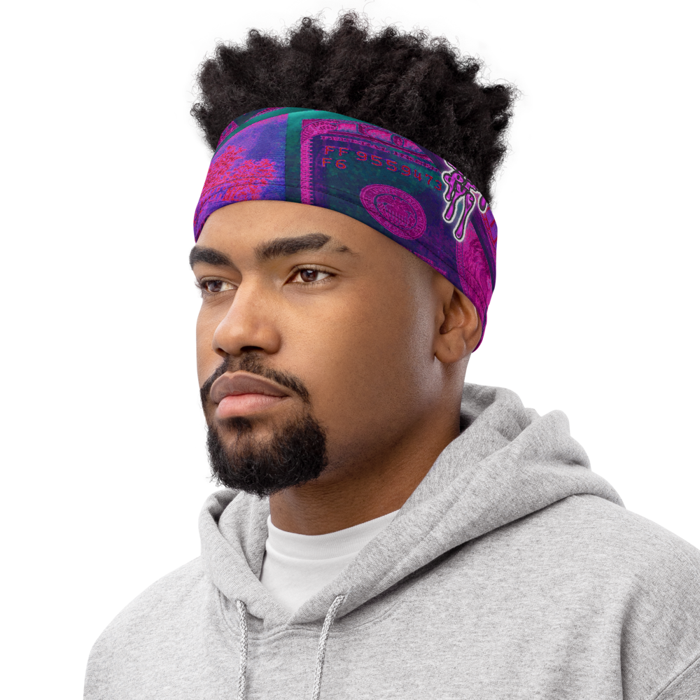 CRXWN | Drip or Dye Custom All About the Money Print 3-in-1 UNISEX Gaiter Pink Guap