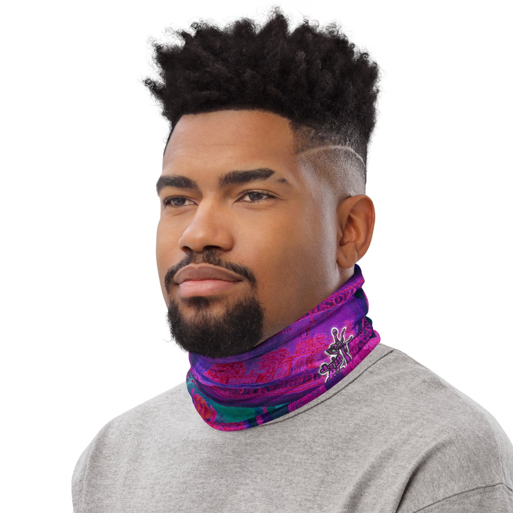 CRXWN | Drip or Dye Custom All About the Money Print 3-in-1 UNISEX Gaiter Pink Guap