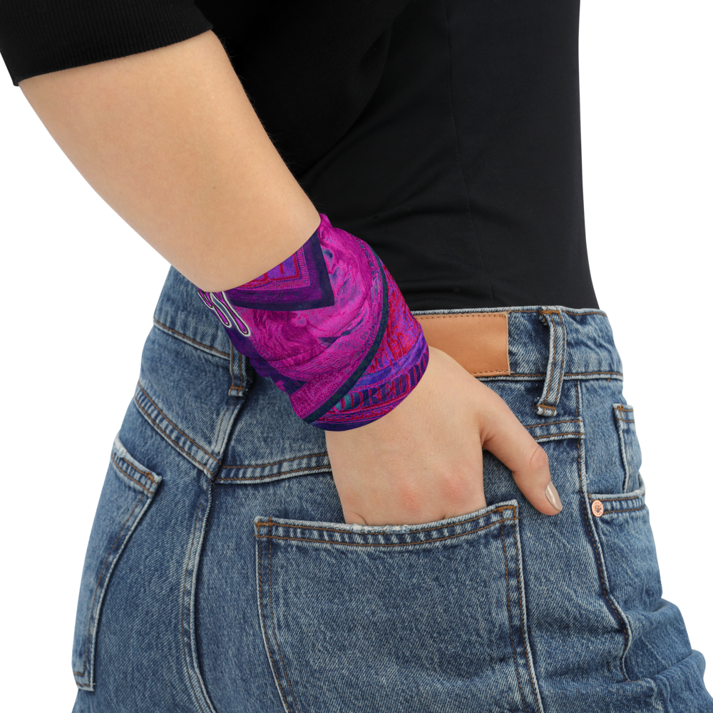 CRXWN | Drip or Dye Custom All About the Money Print 3-in-1 UNISEX Gaiter Pink Guap